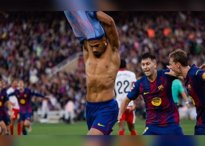«Araújo, protagonista estelar antes del Clásico: Barcelona triunfa 2-1 sobre Girona en LaLiga (VIDEO)»