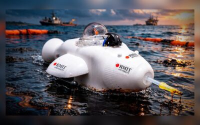 Australianos crean robot del tamaño de una zapatilla para limpiar derrames de petróleo