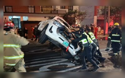 Lima District: Two Police Officers Injured After Patrol Car Collision with Pickup Truck