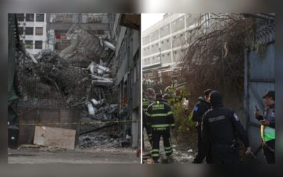 Tres muertos en colapso de edificio en Ciudad de México.