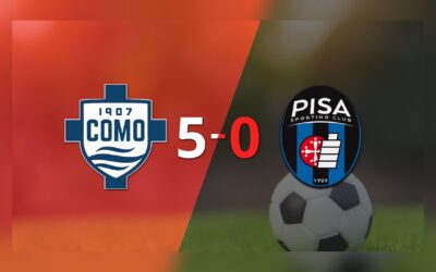 Serie A: Como 1907 golea 5-0 a Pisa en contundente victoria