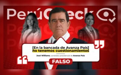 DECLARACIÓN FALSA: Integrantes de Avanza País «no tienen cuestionamientos» afirma José Williams