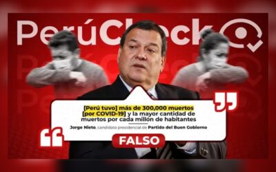 Jorge Nieto mintió: la pandemia del Covid-19 dejó menos de 300,000 muertos