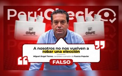 FALSO: Miguel Ángel Torres insinúa fraude en elecciones de Fuerza Popular en 2021