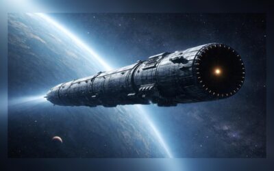 Spaceship to Alpha Centauri: 58 km Design for 2,400 People in 400 Years